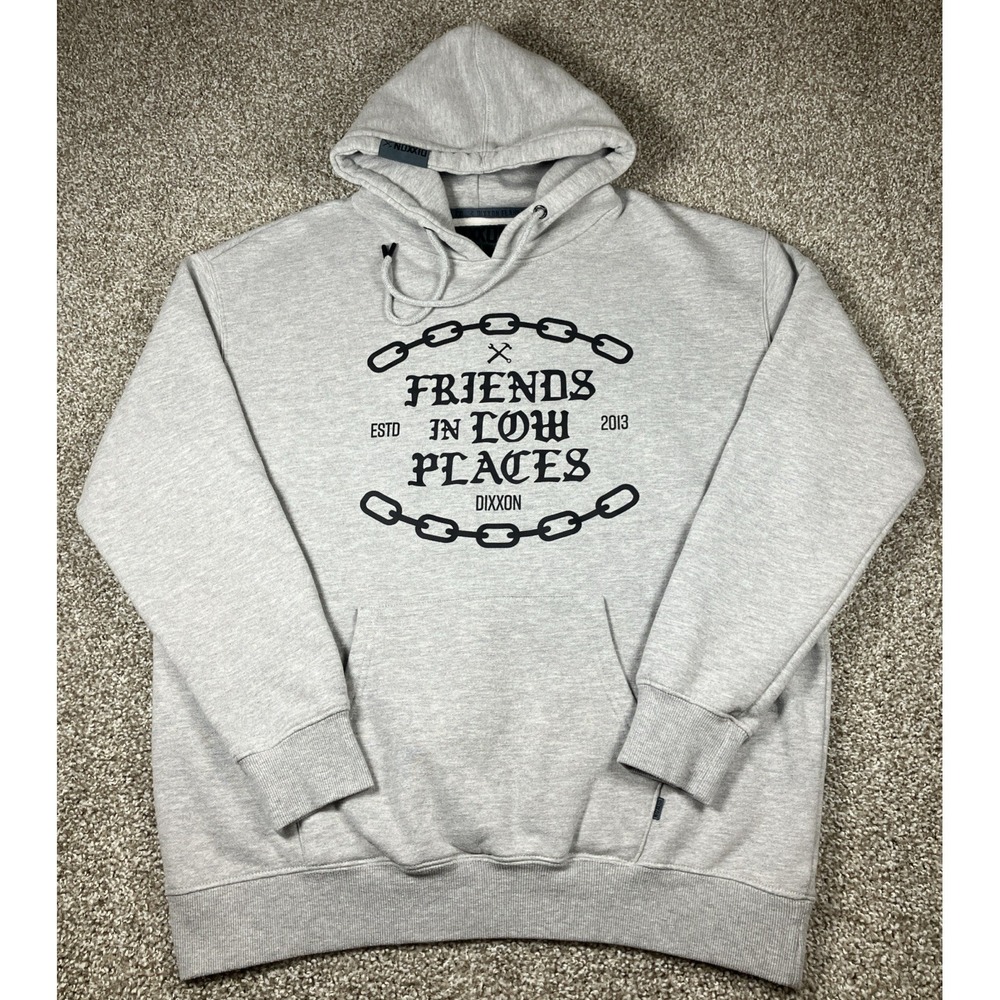 Dixxon Flannel Company Friends In Low Places Hoodie Grey Mens Medium Ground Up